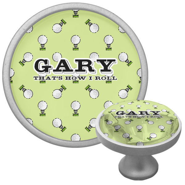 Custom Golf Cabinet Knob (Silver) (Personalized)