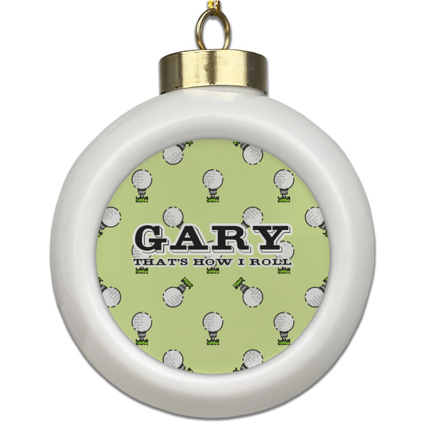 Custom Golf Ceramic Ball Ornament (Personalized)