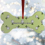 Golf Ceramic Dog Ornament w/ Name or Text