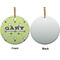 Golf Ceramic Flat Ornament - Circle Front & Back (APPROVAL)