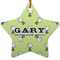 Golf Ceramic Flat Ornament - Star (Front)