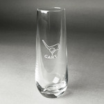 Golf Champagne Flute - Stemless Engraved - Single (Personalized)