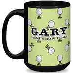 Golf 15 Oz Coffee Mug - Black (Personalized)