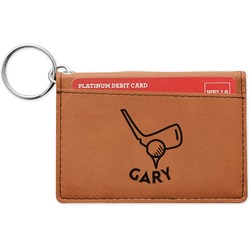 Golf Leatherette Keychain ID Holder - Double Sided (Personalized)