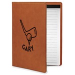 Golf Leatherette Portfolio with Notepad - Small - Double Sided (Personalized)