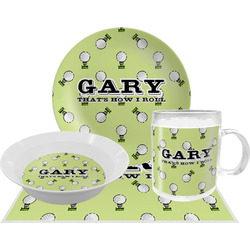 Golf Dinner Set - Single 4 Pc Setting w/ Name or Text