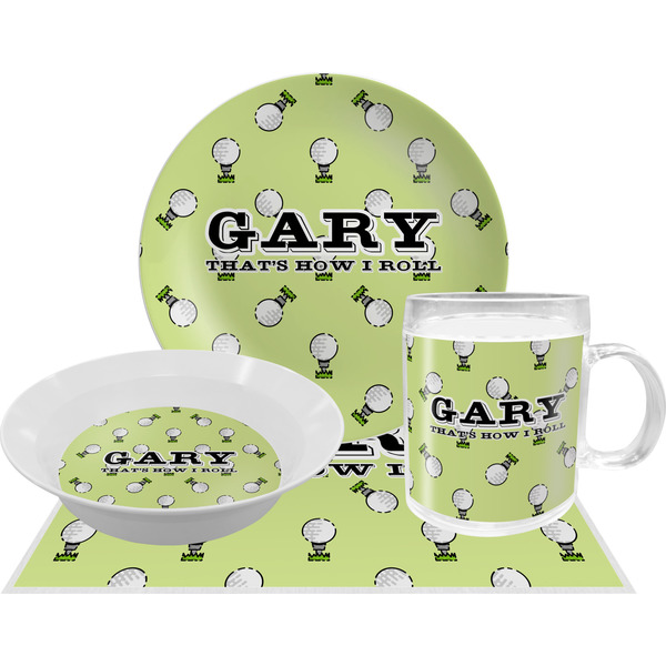 Custom Golf Dinner Set - Single 4 Pc Setting w/ Name or Text