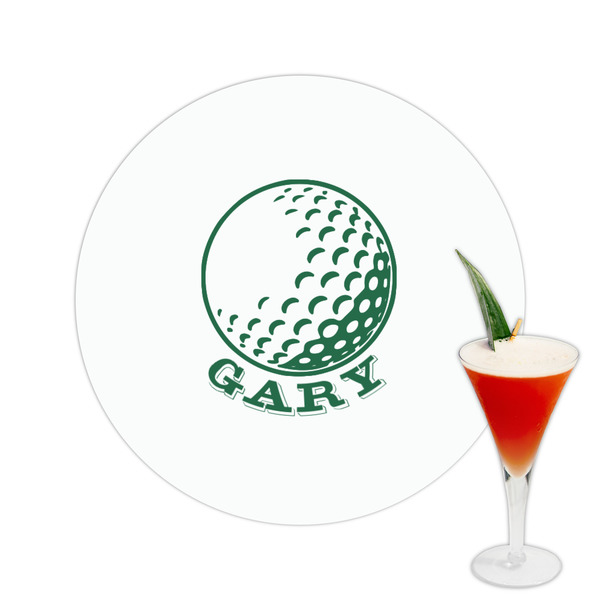 Custom Golf Printed Drink Topper -  2.5" (Personalized)