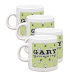 Golf Single Shot Espresso Cups - Set of 4 (Personalized)