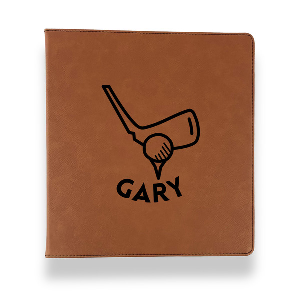 Custom Golf Leather Binder - 1" - Rawhide (Personalized)