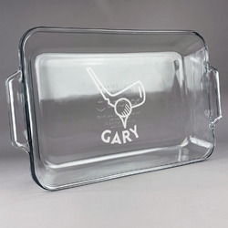 Golf Glass Baking Dish - 13in x 9in (Personalized)