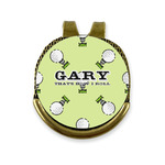 Golf Golf Ball Marker - Hat Clip - Gold