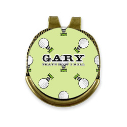 Golf Golf Ball Marker - Hat Clip - Gold
