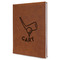 Golf Leather Sketchbook - Large - Single Sided - Angled View