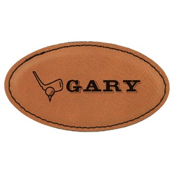 Golf Leatherette Oval Name Badge with Magnet (Personalized)