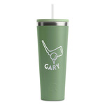 Golf RTIC Everyday Tumbler with Straw - 28oz - Light Green - Double-Sided (Personalized)