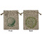 Golf Medium Burlap Gift Bag - Front and Back