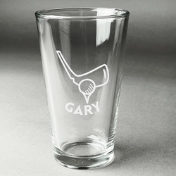 Golf Pint Glass - Engraved (Single) (Personalized)