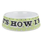 Golf Plastic Dog Bowl - Large (Personalized)