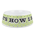 Golf Plastic Dog Bowl - Medium (Personalized)