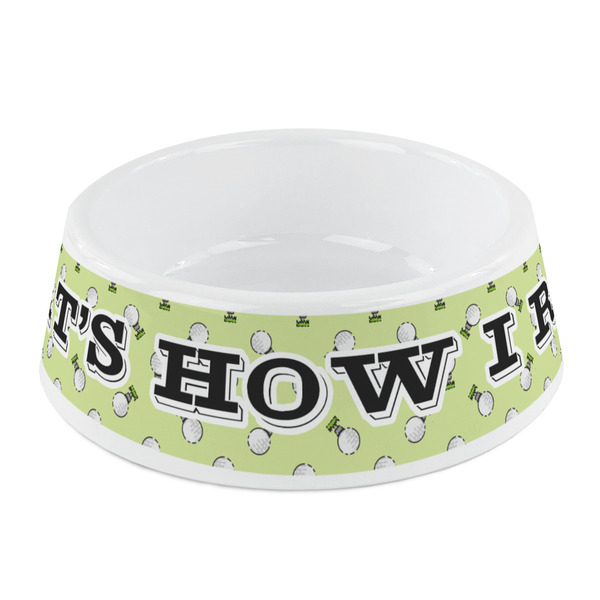 Custom Golf Plastic Dog Bowl - Small (Personalized)