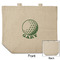 Golf Reusable Cotton Grocery Bag - Front & Back View