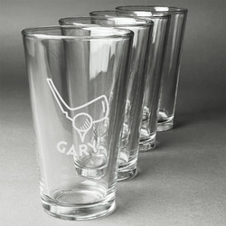 Personalized Griffin Pint Glass ,16oz - Set of 4 (Sand Etched)