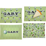 Golf Set of 4 Glass Rectangular Appetizer / Dessert Plate (Personalized)