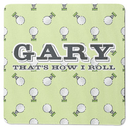 Golf Square Rubber Backed Coaster (Personalized)