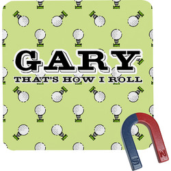 Golf Square Fridge Magnet (Personalized)