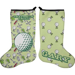 Golf Holiday Stocking - Double-Sided - Neoprene (Personalized)