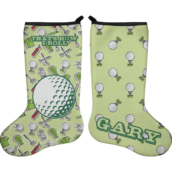 Custom Golf Holiday Stocking - Double-Sided - Neoprene (Personalized)