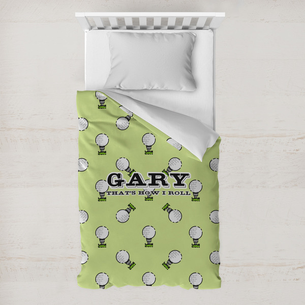 Custom Golf Toddler Duvet Cover w/ Name or Text