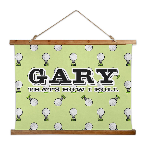 Custom Golf Wall Hanging Tapestry - Wide (Personalized)