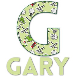 Golf Name & Initial Decal - Up to 9"x9" (Personalized)