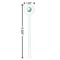 Golf White Plastic 5.5" Stir Stick - Round - Dimensions