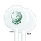 Golf White Plastic 5.5" Stir Stick - Single Sided - Round - Front & Back