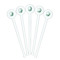 Golf White Plastic 7" Stir Stick - Round - Fan View