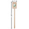 Golf Wooden 6.25" Stir Stick - Rectangular - Dimensions