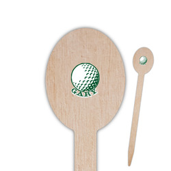 Golf Oval Wooden Food Picks - Single Sided (Personalized)