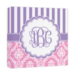 Pink & Purple Damask Canvas Print - 12x12 (Personalized)