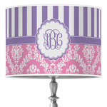 Pink & Purple Damask Drum Lamp Shade (Personalized)