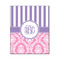 Pink & Purple Damask 16x20 Wood Print - Front View