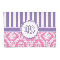 Pink & Purple Damask 2' x 3' Indoor Area Rug (Personalized)