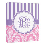 Pink & Purple Damask Canvas Print - 20x24 (Personalized)