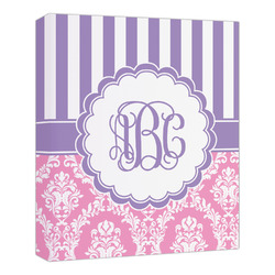 Pink & Purple Damask Canvas Print - 20x24 (Personalized)