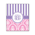 Pink & Purple Damask Wood Print - 20x24 (Personalized)