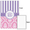 Pink & Purple Damask 20x30 - Matte Poster - Front & Back