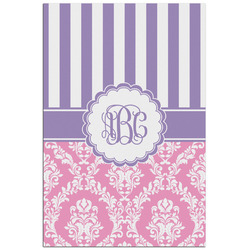 Pink & Purple Damask Poster - Matte - 24x36 (Personalized)