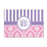 Pink & Purple Damask 4' x 6' Indoor Area Rug (Personalized)